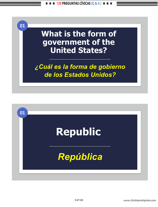 128 Preguntas Cívicas 2025 – Guía para el Examen de Ciudadanía