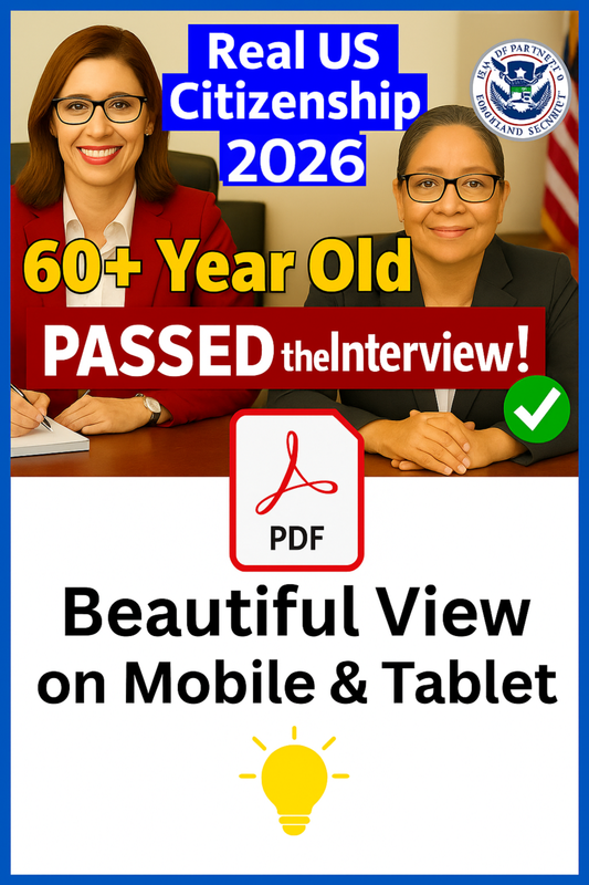 Real U.S. Citizenship Interview 2025 – 60+ Year Old Applicant