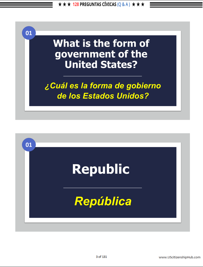 128 Preguntas Cívicas 2026– Guía para el Examen de Ciudadanía
